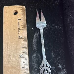 T.H. Mathinsen Sterling silver Viking Rose cocktail Fork